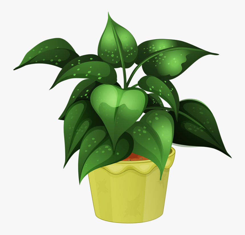 Flower Pot Png Garden - Free Clip Art Potted Plants, Transparent Png, Free Download