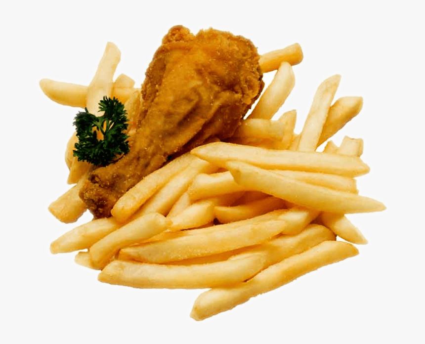 52156 - Fried Chicken And Chips, HD Png Download, Free Download