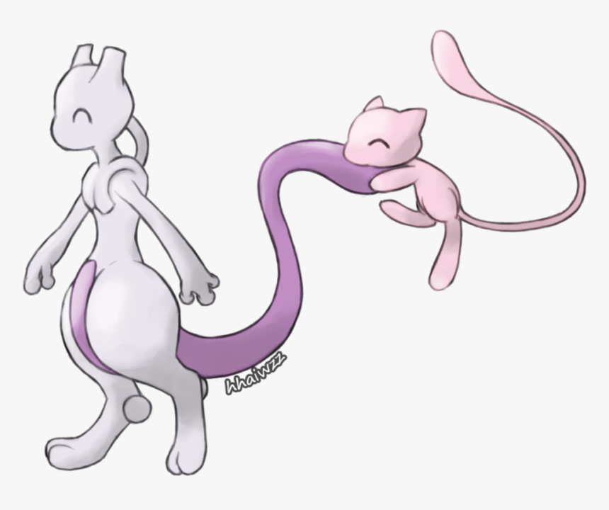 Mew And Mewtwo - Pokemon Mew & Mewtwo Png, Transparent Png, Free Download