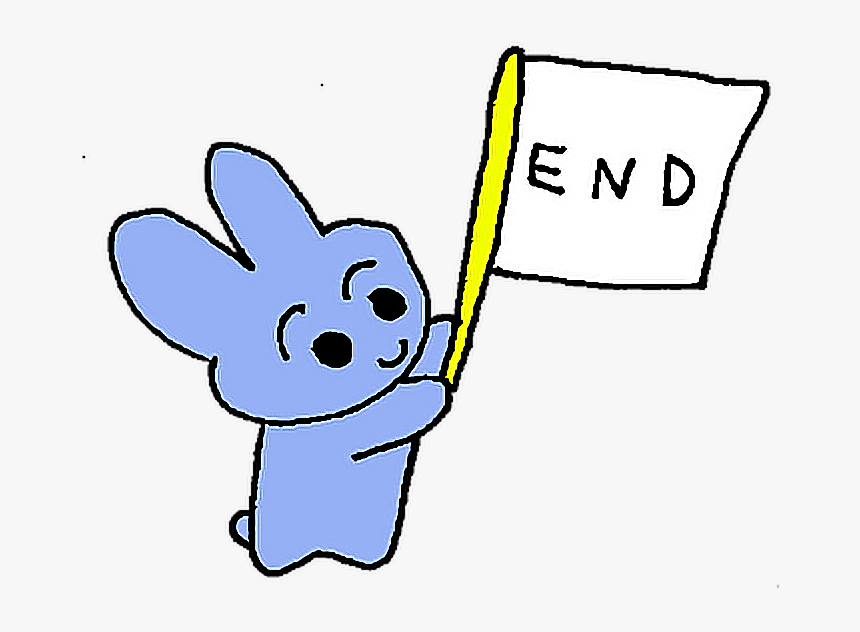 #sad #bunny #soft #cyber #webcore #end #cute #kawaii - Cartoon, HD Png Download, Free Download