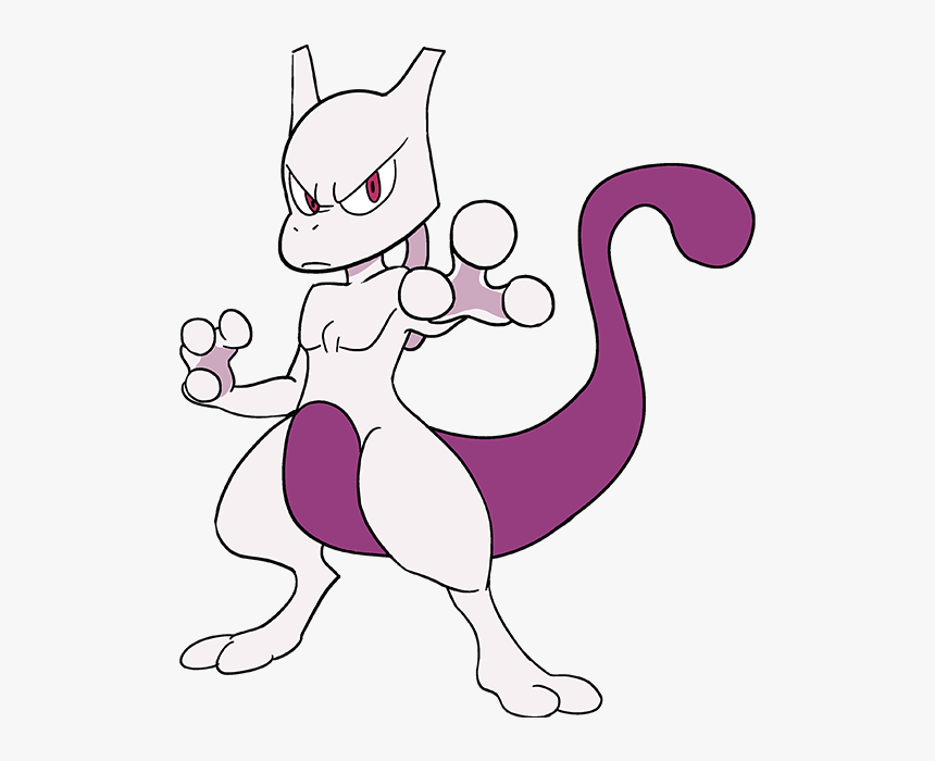 How To Draw Mewtwo - Pokémon Drawings Easy, HD Png Download, Free Download