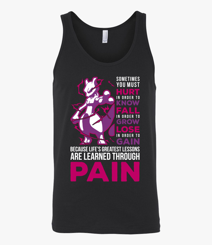 Pokemon Mewtwo Pain Unisex Tank Top T Shirt - Training To Go Super Saiyan Blue, HD Png Download, Free Download