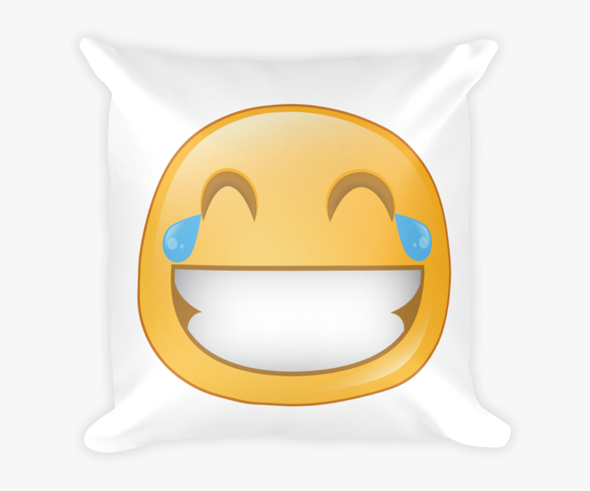 Expressive Laughing Square Stuffed Pillow - Cushion, HD Png Download, Free Download