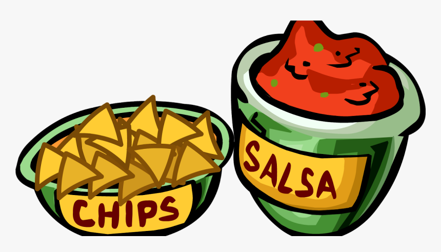 Nachos Drawing Chips And Dip Transparent Png Clipart - Chips And Salsa Cartoon, Png Download, Free Download