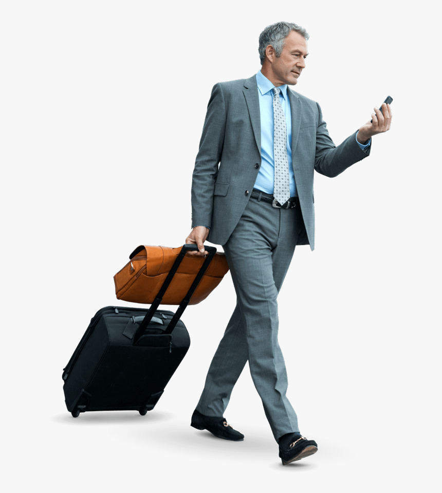 Suitcase Man Png - Person With Luggage Png, Transparent Png, Free Download