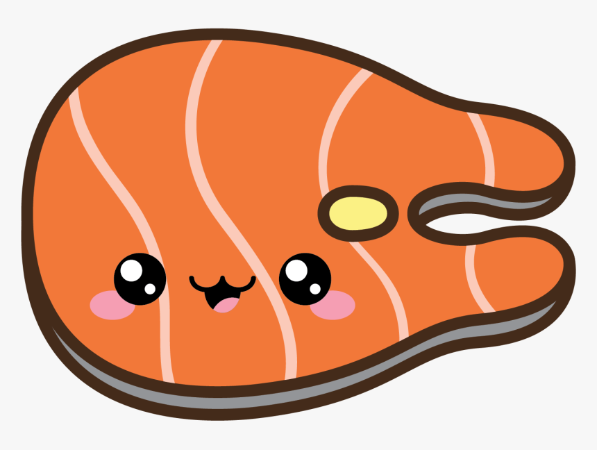 Cute Bbq Salmon - Cute Salmon Png, Transparent Png, Free Download