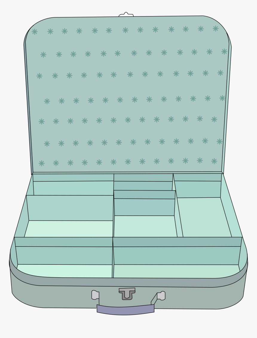With Compartment Big Image - Open Empty Suitcase Clipart, HD Png Download, Free Download