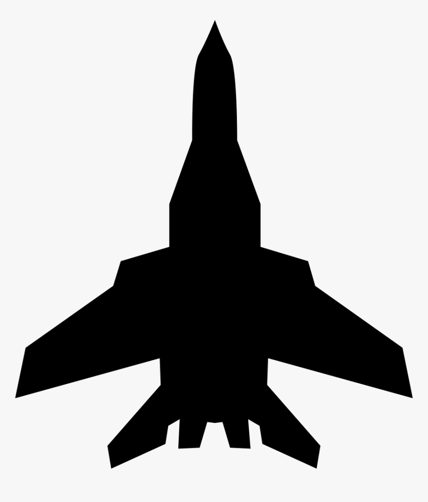 Airplane Military Aircraft Scalable Vector Graphics - Fighter Aircraft Airplane Silhouette Png, Transparent Png, Free Download