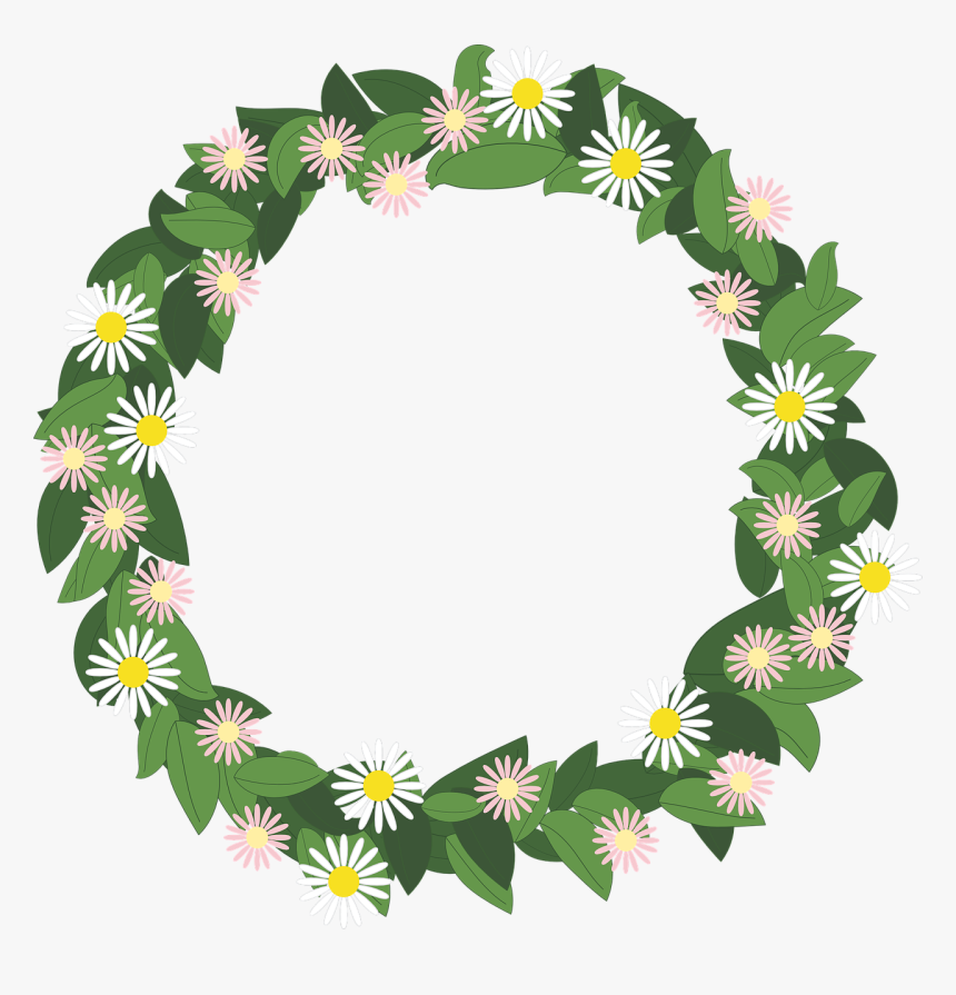 Flower Wreath, Rim, Präskrage, Flowers - Floral Bingkai Lingkaran Bunga Png, Transparent Png, Free Download