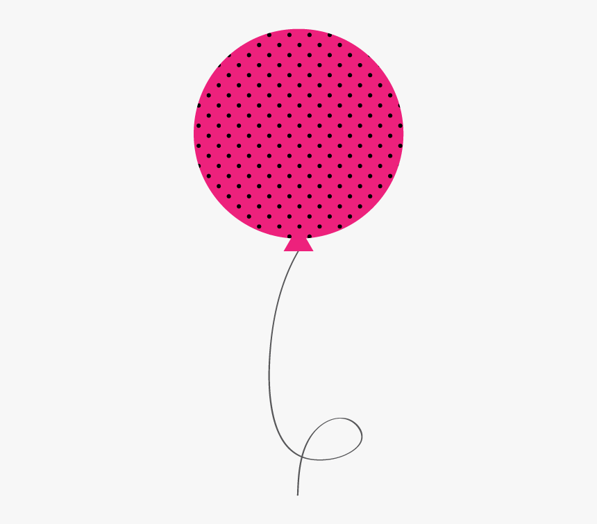 Polka Dot Triangle Banner - Cute Pink Balloon Clipart, HD Png Download, Free Download