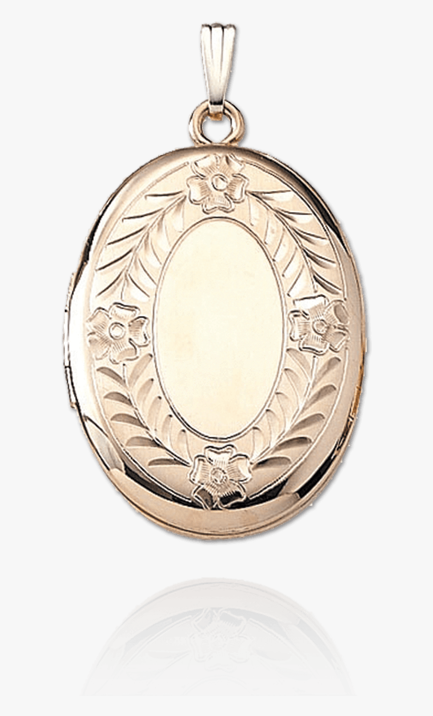 Engraved Flower Wreath Locket - Locket, HD Png Download, Free Download