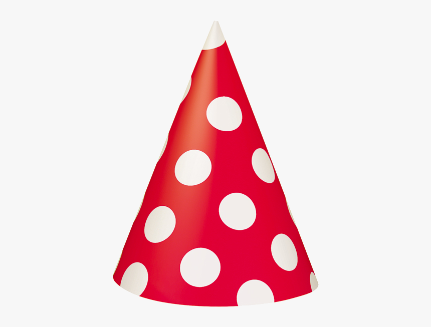 Party Hat Red Polka Dot Hats At Birthday Direct Transparent - Party Hat Blue, HD Png Download, Free Download