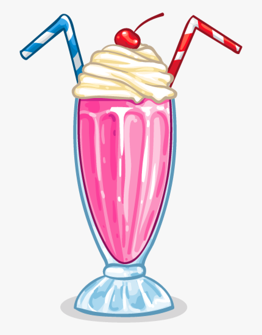 Milkshake Clipart Burger - 50's Milkshake Clipart, HD Png Download, Free Download