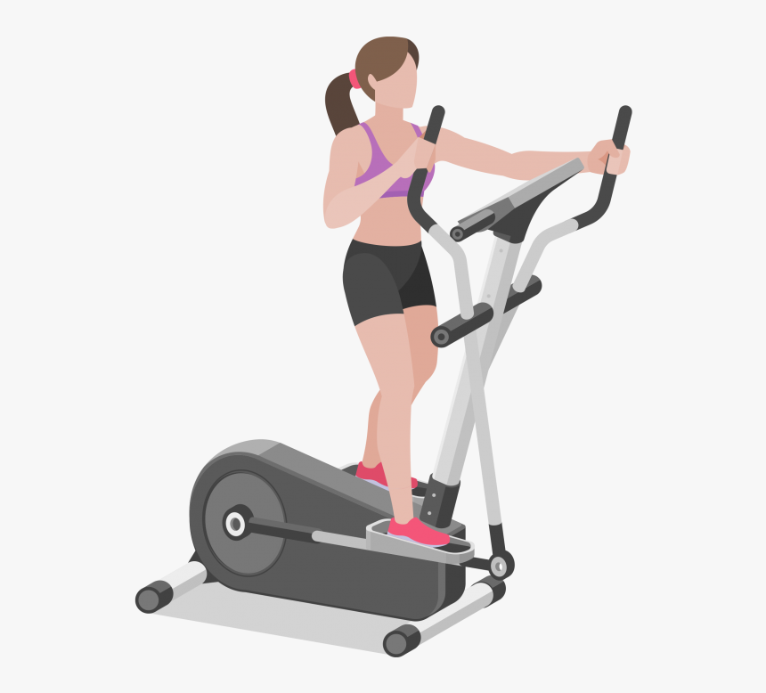 Gyming Girl Png - Elliptical Trainer, Transparent Png, Free Download