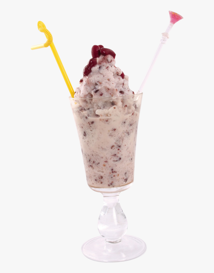 Smoothie Ice Cream Milkshake Red Bean Ice Sundae - Red Bean Ice, HD Png Download, Free Download