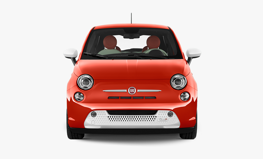 Fiat Front View Red Color Car Png - Fiat 500 Front View, Transparent Png, Free Download