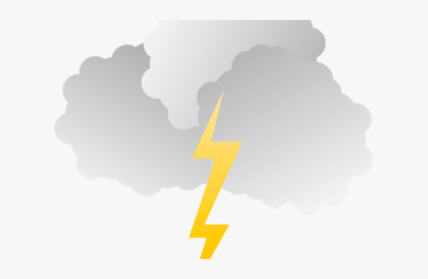 Lightening Clipart Lightning Strike - Clouds With Lightning Png, Transparent Png, Free Download