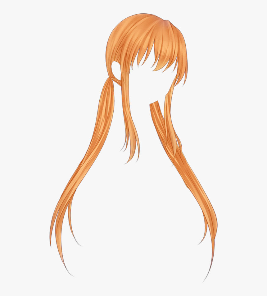 #animehair #orange #ginger #fruit #anime #hair #gacha - Anime Hair Wig Png, Transparent Png, Free Download