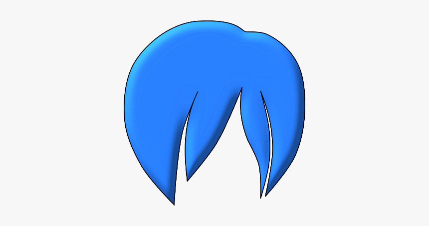 Anime Hair 2 - Blue Hair Clip Art, HD Png Download, Free Download