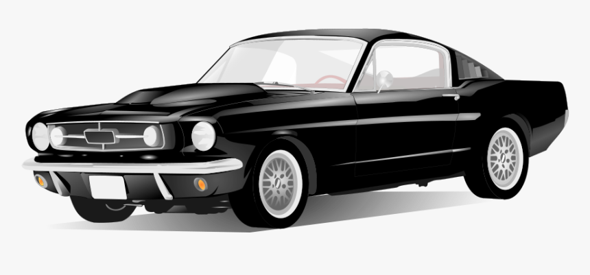 Car Front Vector Png - Sportscar Clip Art Black And White, Transparent Png, Free Download