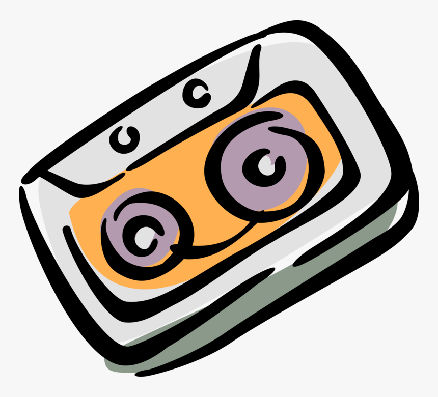 Vector Illustration Of Cassette Tape Audio Cassette, HD Png Download, Free Download