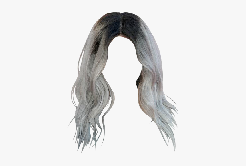 Gray Hair Wig Transparent, HD Png Download, Free Download