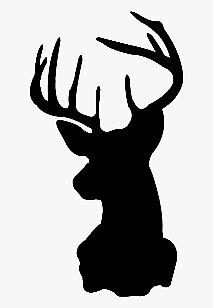 White-tailed Deer Silhouette Stencil Drawing - Printable Deer Pumpkin Stencil, HD Png Download, Free Download