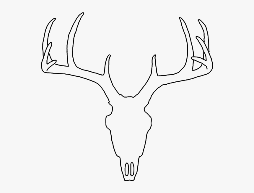 Clip Art Faux Wall Decor By - Outline Deer Head Drawing, HD Png Download, Free Download