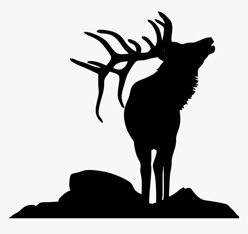 Elk Silhouette Drawing, HD Png Download, Free Download