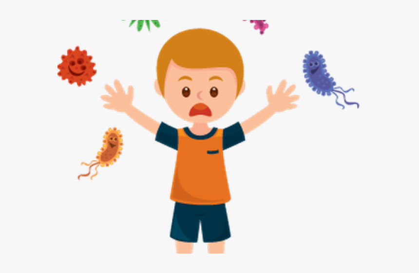 Bacteria Cliparts Png - Bacteria In Hands Cartoon, Transparent Png, Free Download