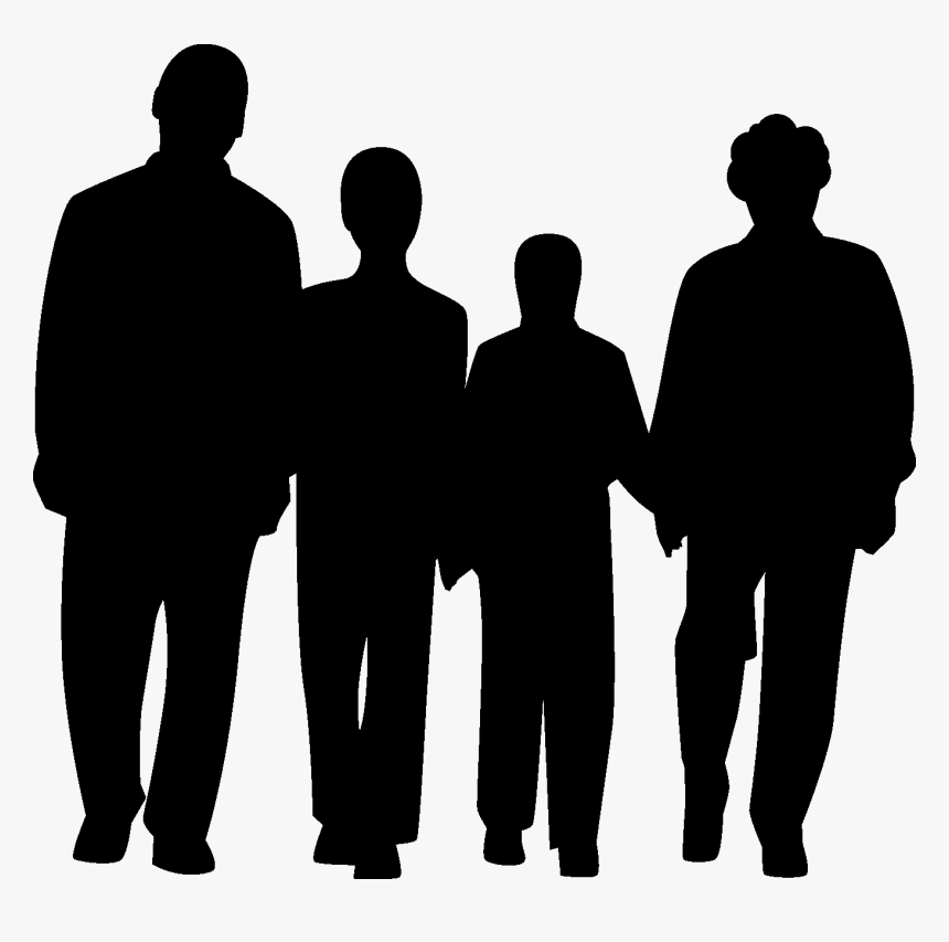 Family Silhouettes Png - Silhouette, Transparent Png, Free Download