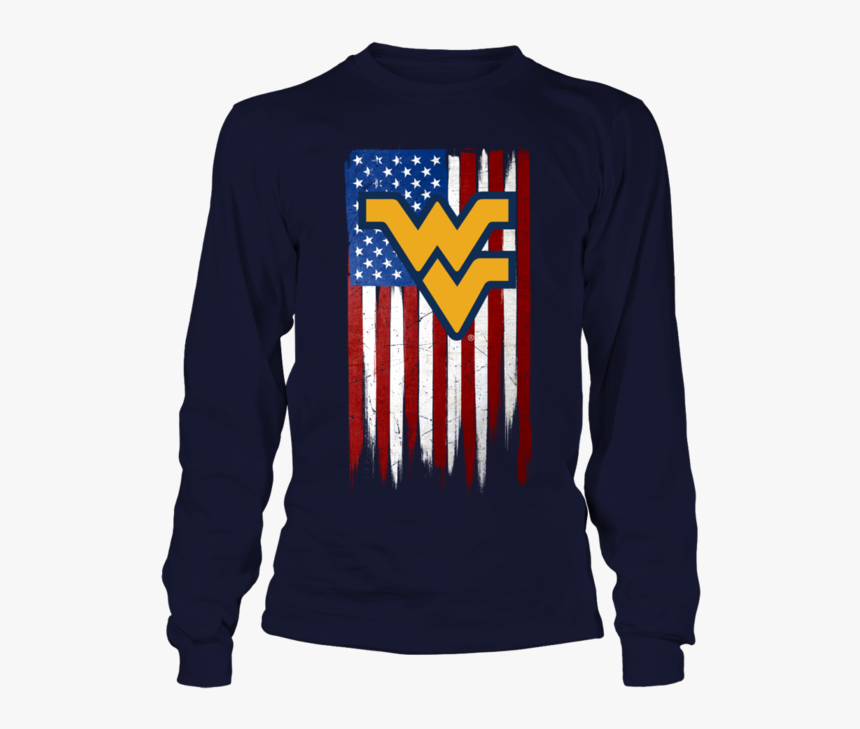 West Virginia Mountaineers Grunge American Flag Shirt - Grandma And Granddaughter Shirts, HD Png Download, Free Download