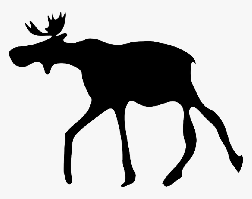 Moose Family Silhouette - Elk Clip Art, HD Png Download, Free Download