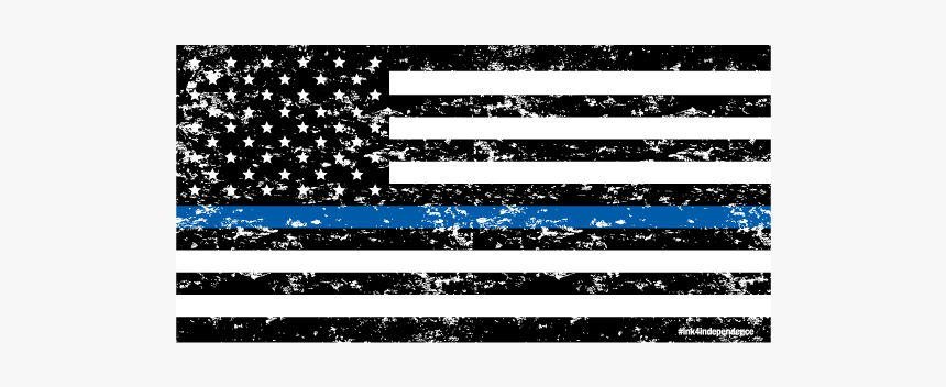 Thin Blue Line Flag Png, Transparent Png, Free Download