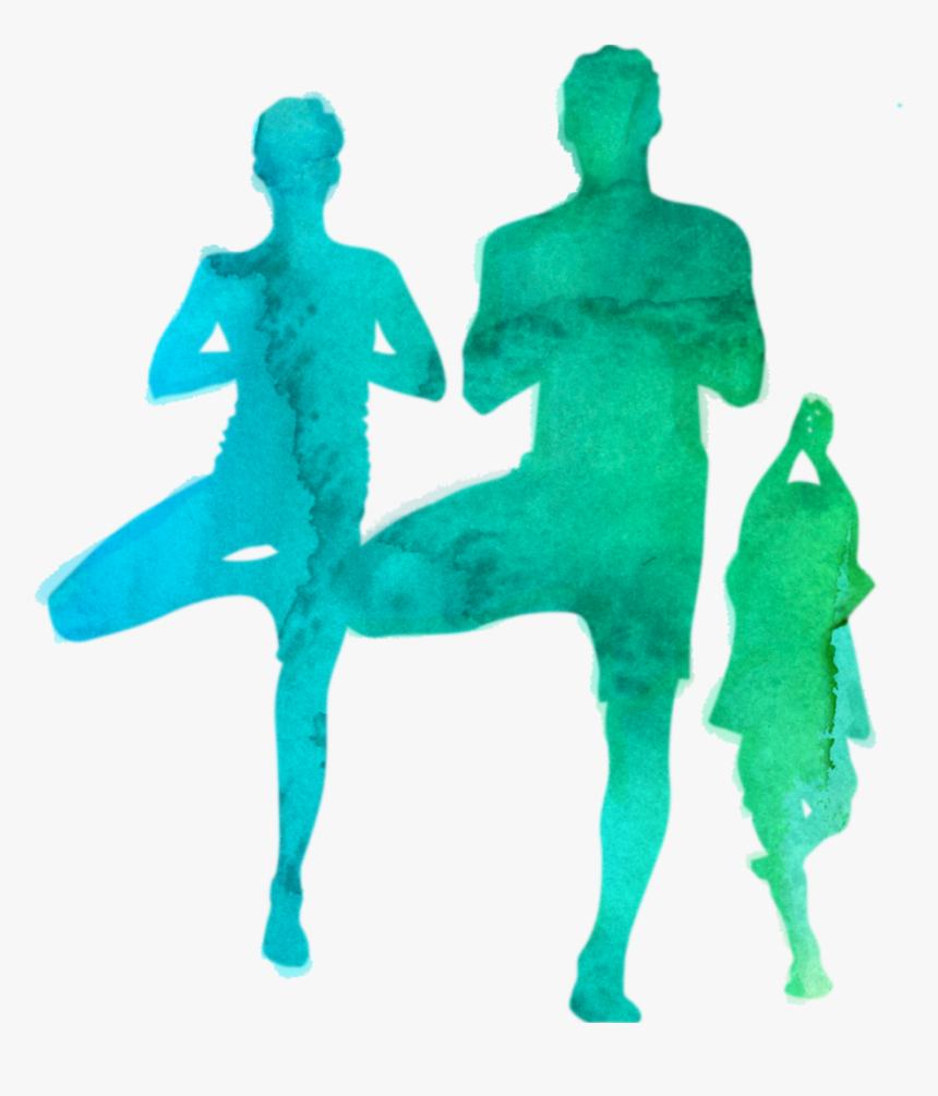 Family Yoga Silhouette, HD Png Download, Free Download