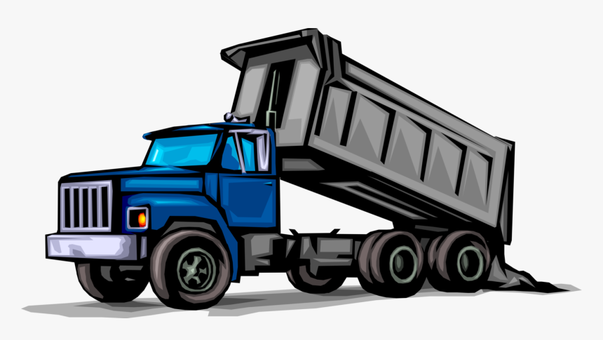 Collection Of Free Vector Truck Dump - Construction Dump Truck Vector, HD Png Download, Free Download