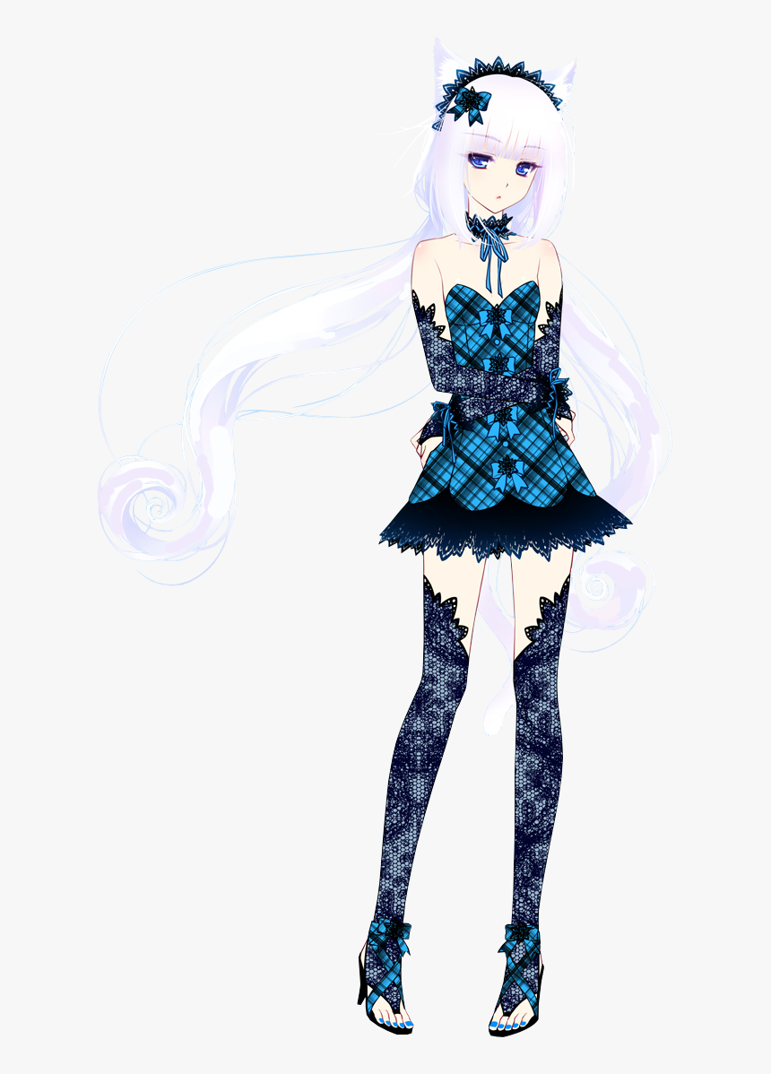 Transparent Mayilpeeli Png - Anime Dress Black And Blue, Png Download, Free Download