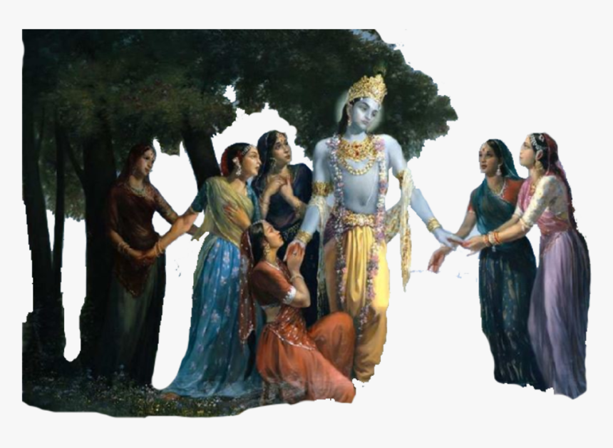 Lord Krishna With Gopis, HD Png Download, Free Download