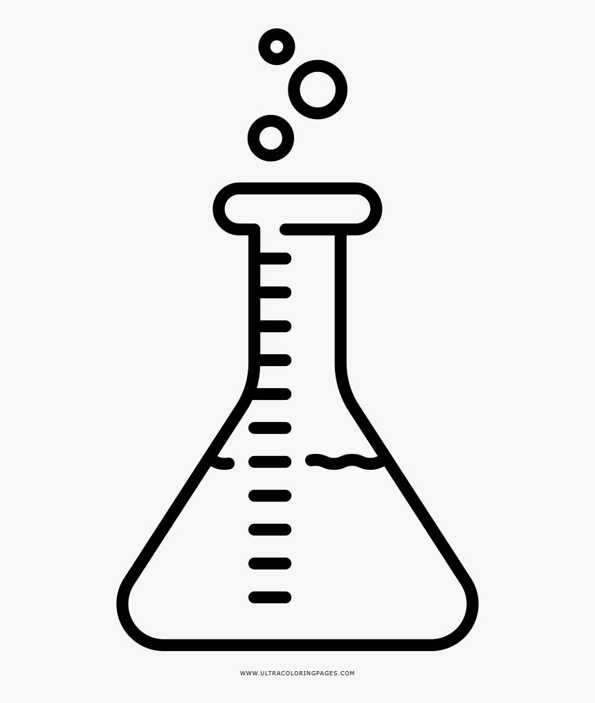 Clip Art Beaker Coloring Page - Science Beaker Coloring Pages, HD Png Download, Free Download