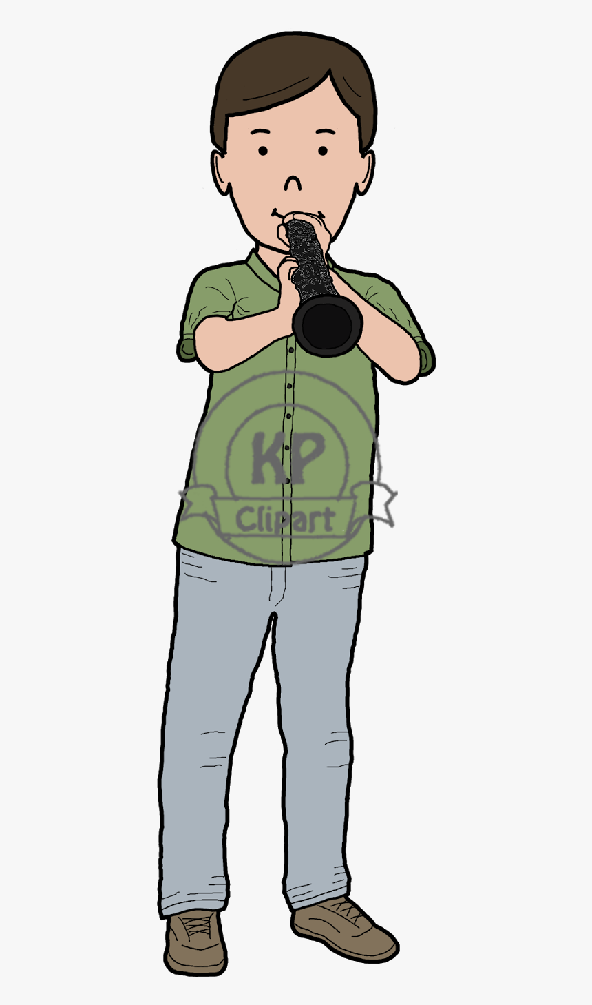Boy Playing Recorder Clipart, HD Png Download, Free Download
