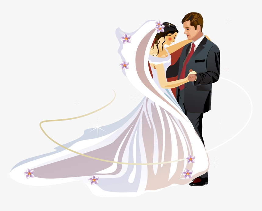 Transparent Wedding Clip Art - Bride And Groom Png, Png Download, Free Download