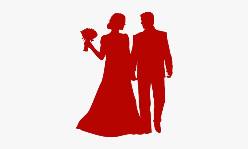Wedding Couple Red Clipart Png - Red Wedding Couple Clipart, Transparent Png, Free Download