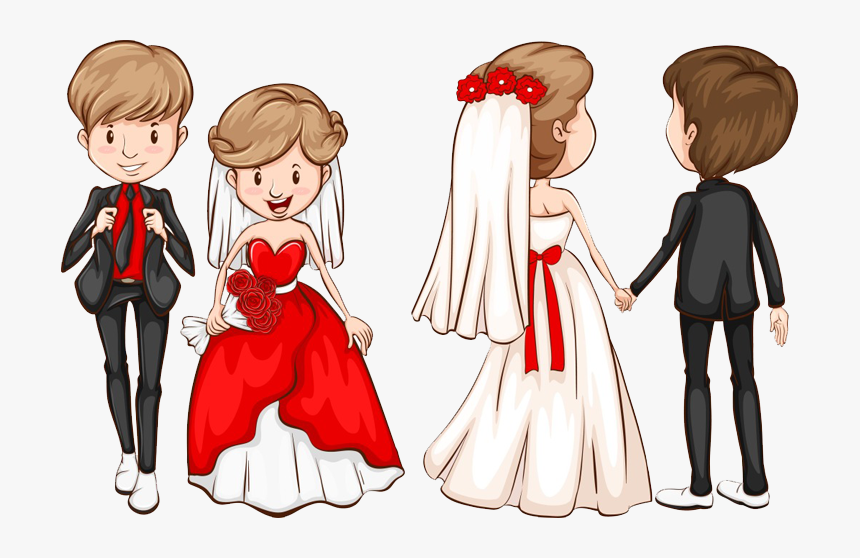 Transparent Grooming Clipart - Wedding Couple Clipart, HD Png Download, Free Download