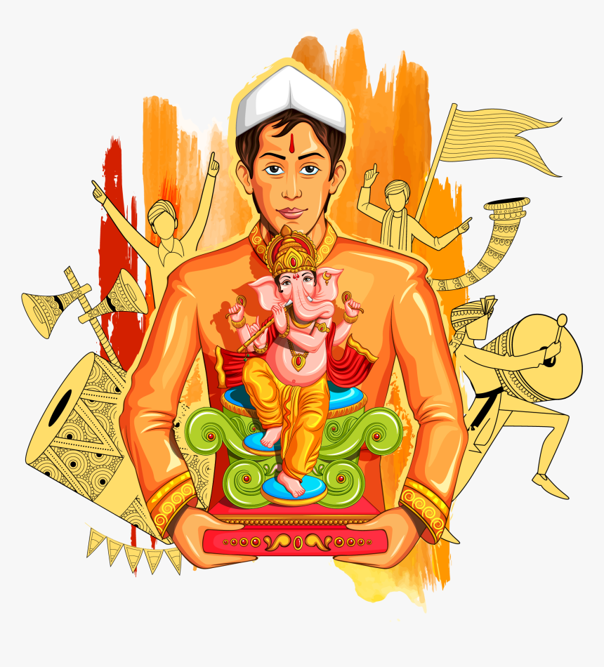 Clipart Happy Ganesh Chaturthi - Ganesha, HD Png Download, Free Download