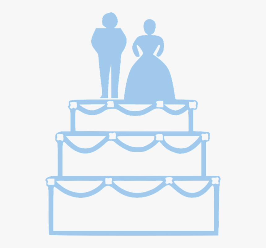 Cake, Wedding, Couple, Sweet, Romantic, Layers - Wedding Cake Clip Art, HD Png Download, Free Download