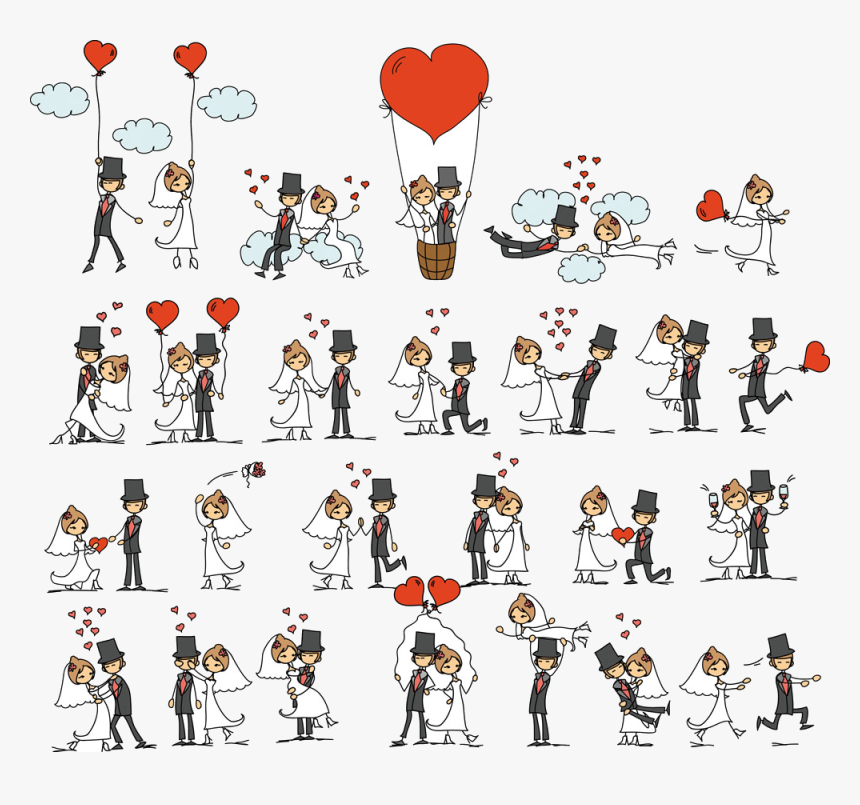 Pictures Couple Wedding Illustration Invitation Cartoon - Keep Your Marriage Alive, HD Png Download, Free Download