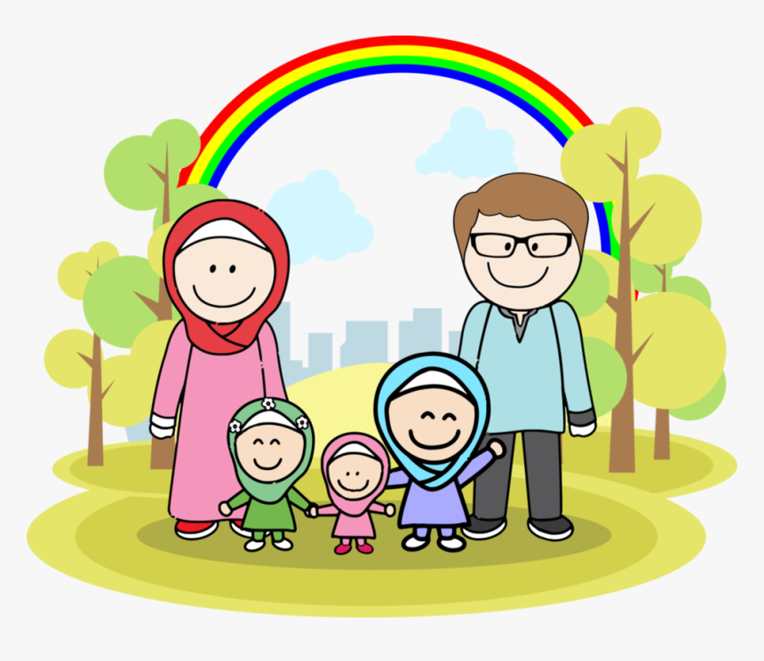 Transparent Muslim Clipart - Happy Muslim Family Clipart, HD Png Download, Free Download