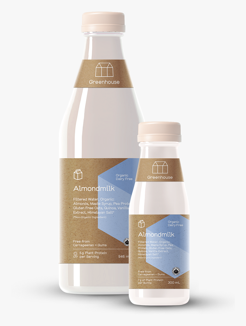 Greenhouse 2sizes Almondmilk Productshot %281%29 - Greenhouse Juice Almond Milk, HD Png Download, Free Download