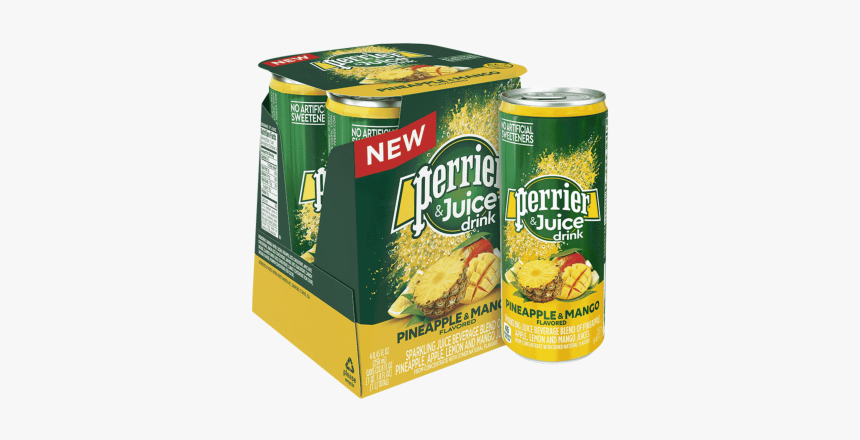 Perrier & Juice Cans Pineapple & Mango, HD Png Download, Free Download