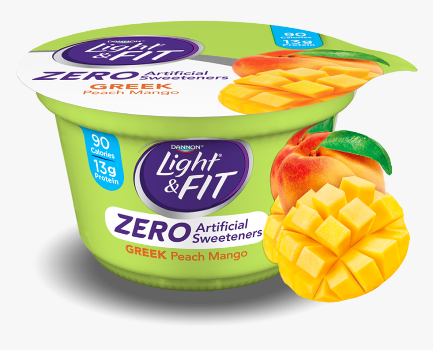 Peach Mango Png - Dannon Light And Fit Zero Artificial Sweeteners Upc, Transparent Png, Free Download